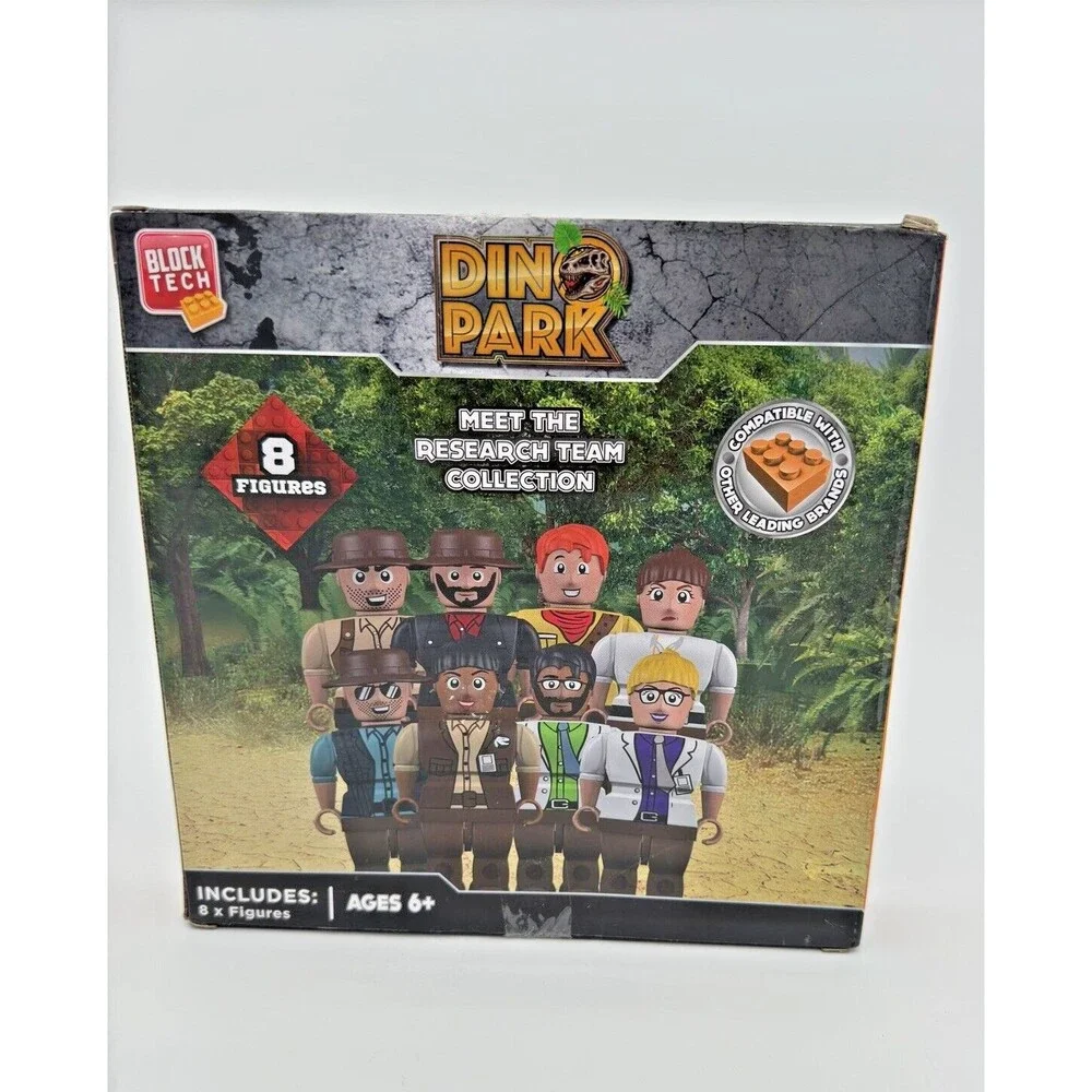 BLOCK TECH DINO WORLD 2” ACTION FIGURE BUILDING TOYS - 8 FIGURES